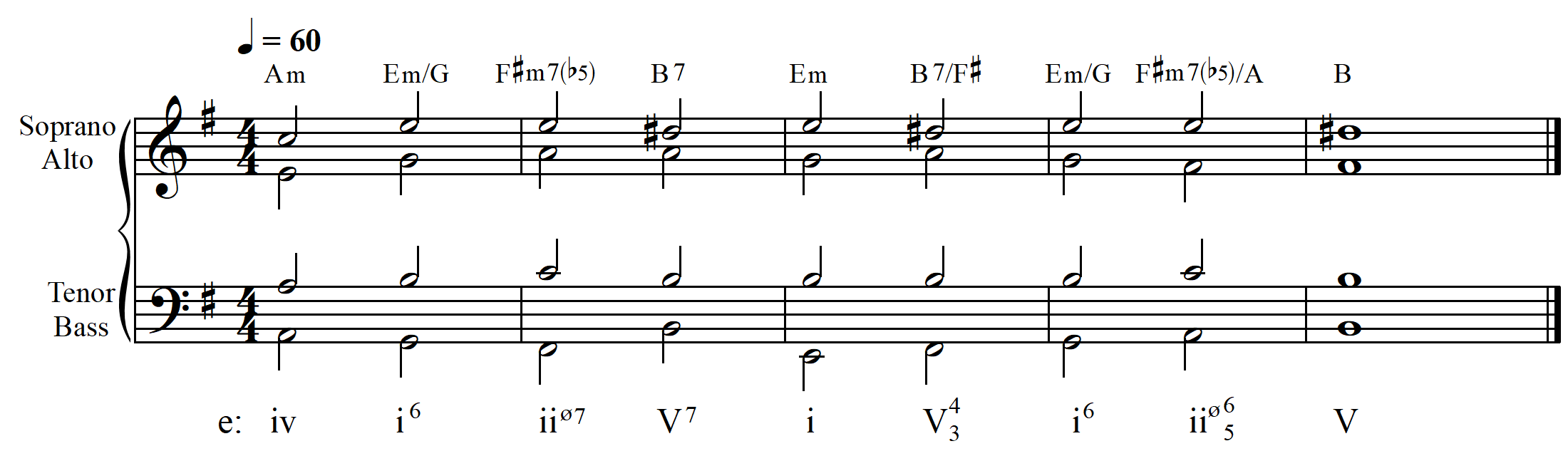 harmonic dictation simple meter example 3